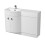 NES Home 1100mm Freestanding Gloss White Basin Vanity Flat Pack Bathroom + WC Unit | Dene 6
