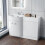 NES Home 1100mm Freestanding Gloss White Basin Vanity Flat Pack Bathroom + WC Unit | Dene 1