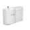 NES Home 1100mm Freestanding Gloss White Basin Vanity Flat Pack Bathroom + WC Unit | Dene 7