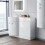 NES Home 1100mm Freestanding Gloss White Basin Vanity Flat Pack Bathroom + WC Unit | Dene 5