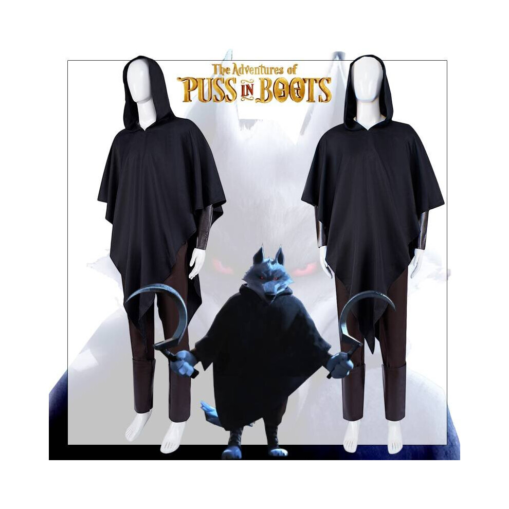 Puss In Boots Death Wolf Cosplay Costume Set Halloween Carnival