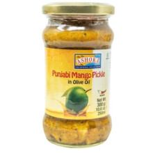 (Punjabi Mango Pickle in Olive Oil 300g (Pack of 1)) Variety Of Ashoka Pickles - Perfect as A Side Dish