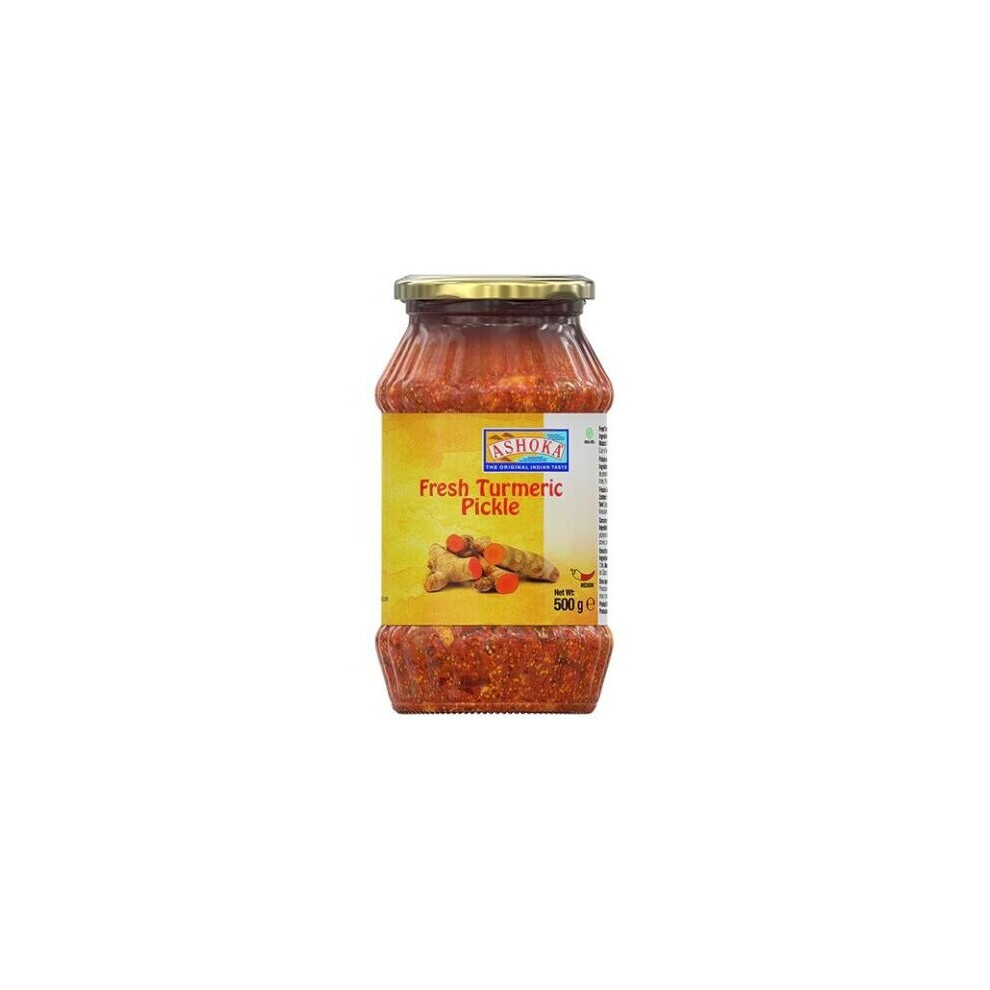 (Fresh Turmeric Pickle 500g(Pack of 1)) Variety Of Ashoka Pickles - Perfect as A Side Dish