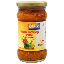 (Punjabi Pachranga in Olive Oil 300g(Pack of 1)) Variety Of Ashoka Pickles - Perfect as A Side Dish