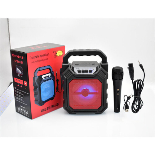 (Red) Professional Portable Bluetooth Speaker With Microphone Great For Parties Gift