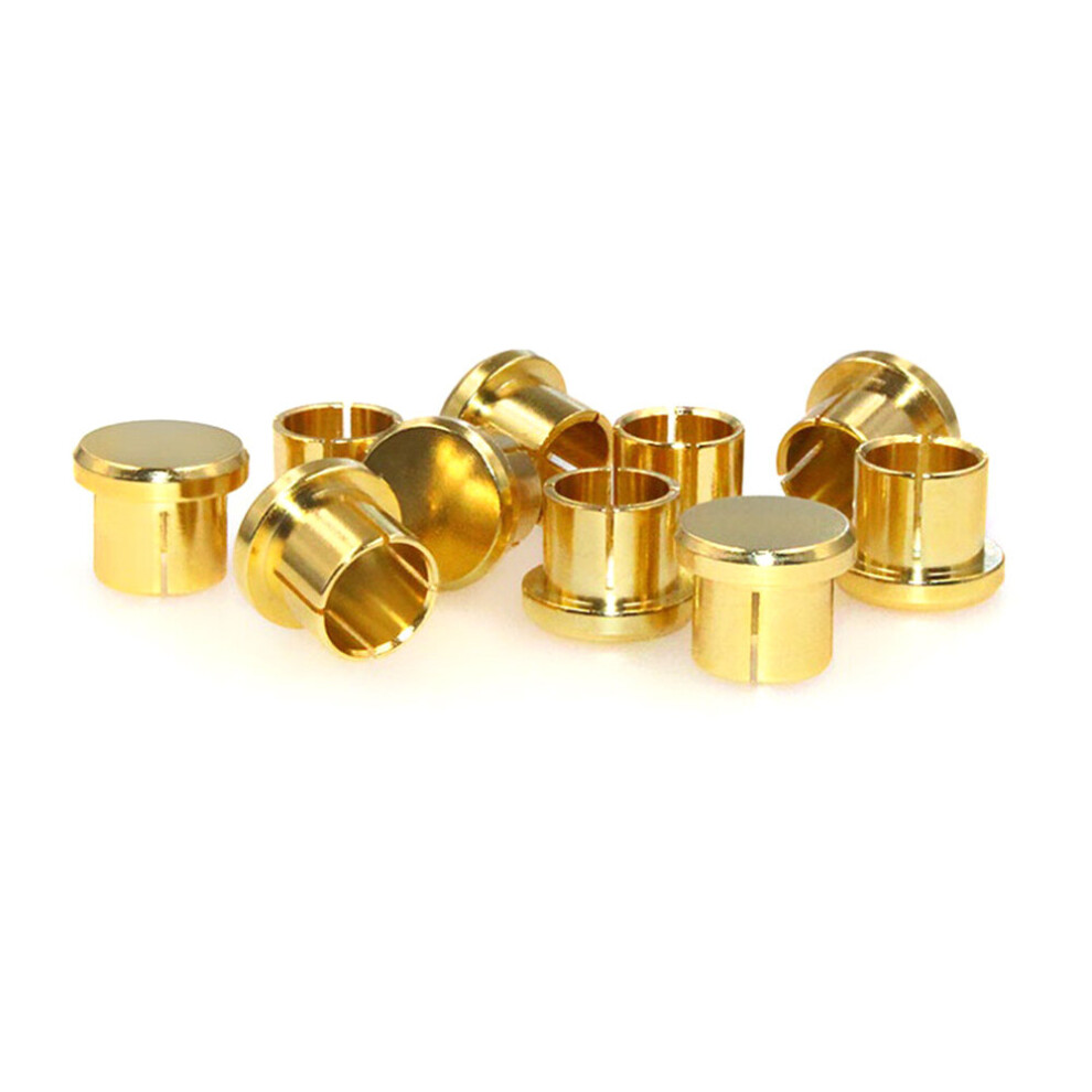 10Pcs Gold Plated Short Circuit Socket Phono Connector RCA Shielding Socket Protect Cover Cap, Gold