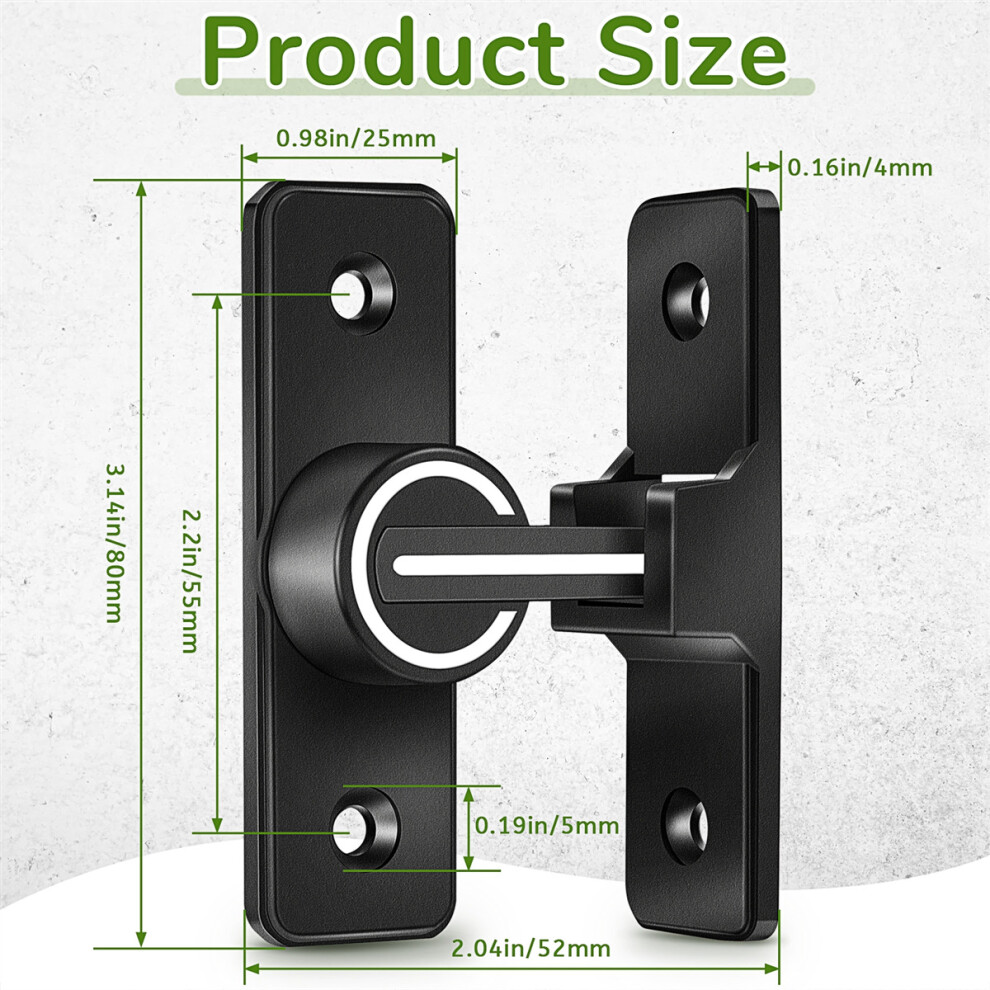 Barn Door Lock Hardware, Heavy Duty Gate Latches Flip Latch Safety Door Bolt Latch Lock 1 Pack 4762016920173