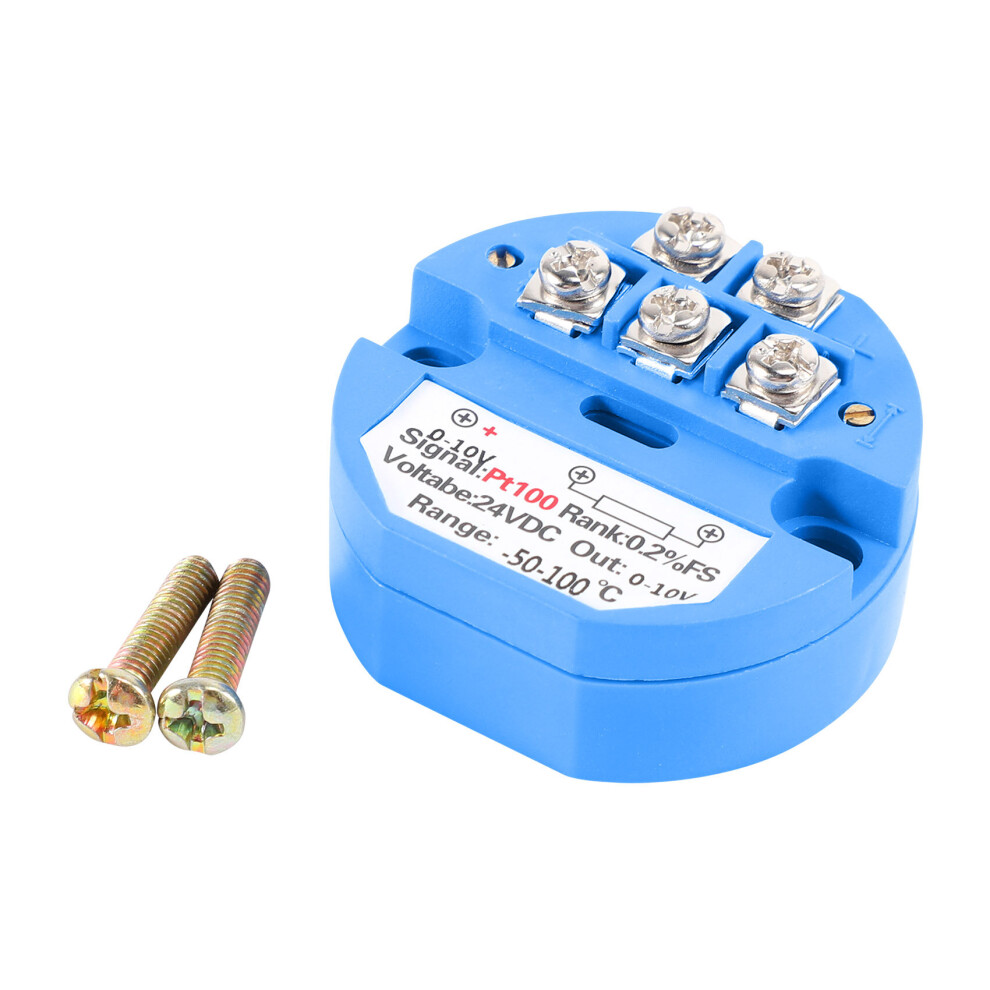Tlily Rtd Pt100 Temperature Transmitter Dc24v 50 ~ 100 Degree Output 0-10V