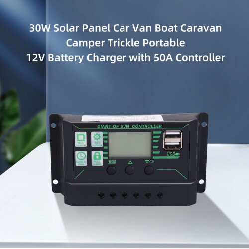 30W Solarpanel Auto Van Boot Trickle Portable 12V Batterieladegerät mit 100A Controller 1