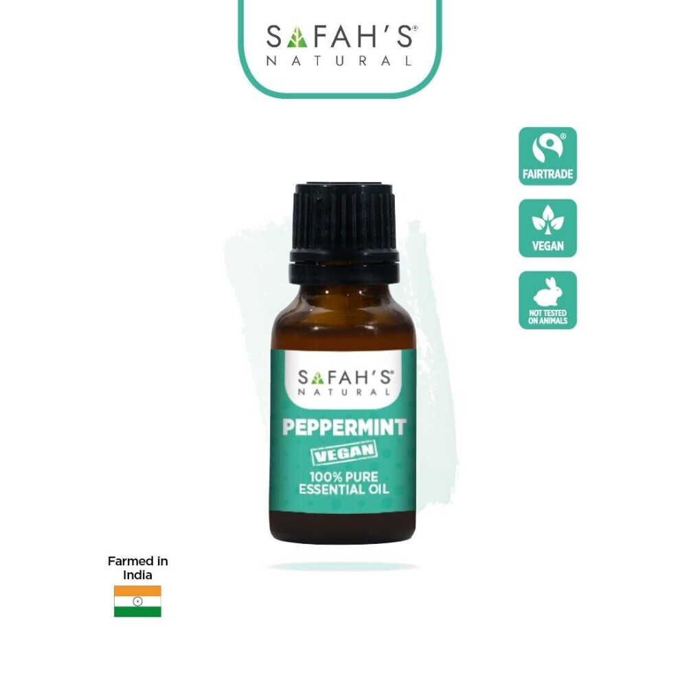 Safah's Natural PEPPERMINT ESSENTIAL OIL (100% PURE) - 15ML