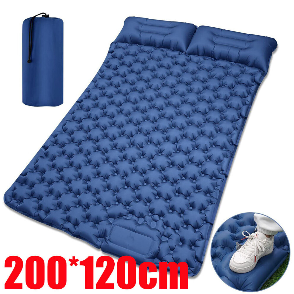 Self-Inflatable Double Camping Mat Sleeping Pad Air Mattress 200*120cm