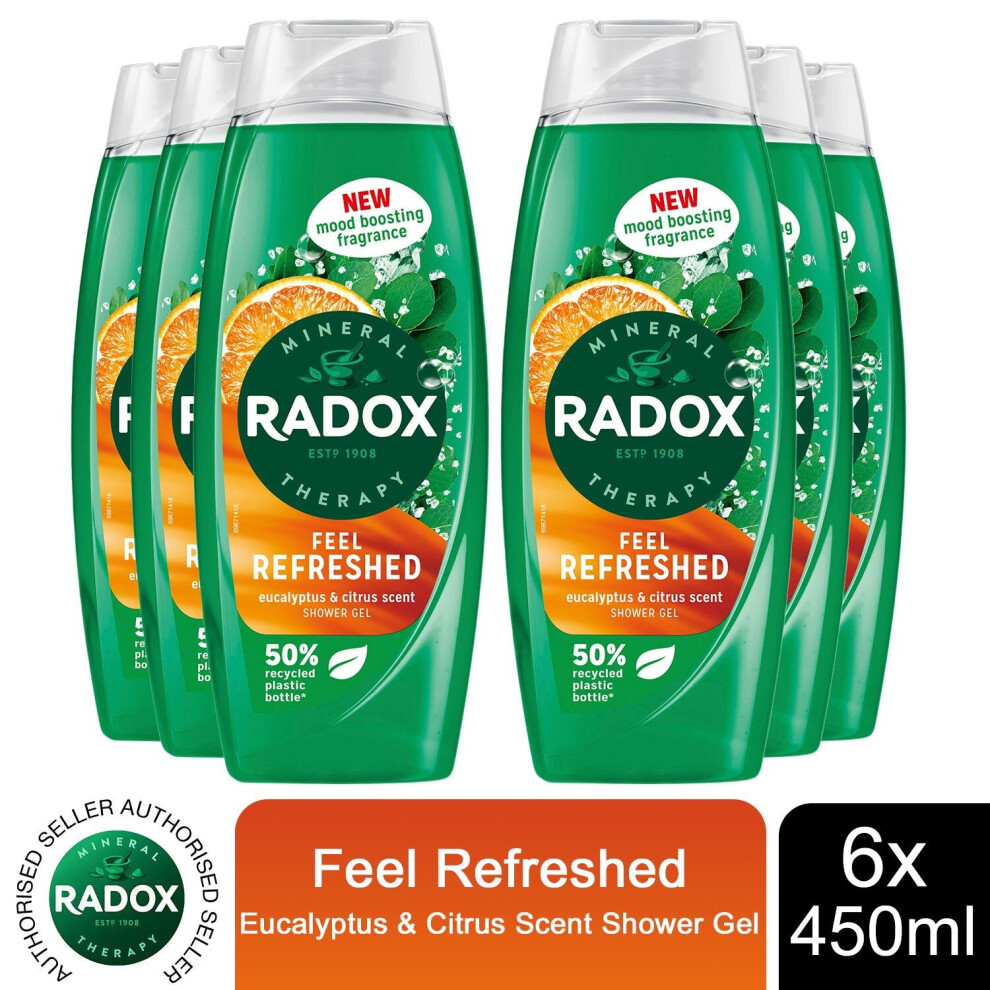 (Buy 6 - Feel Refreshed) Radox Shower Gel Feel Refreshed - 450 ml