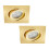 (2 Pack) Litecraft Recessed Tiltable Downlights - Brass 1