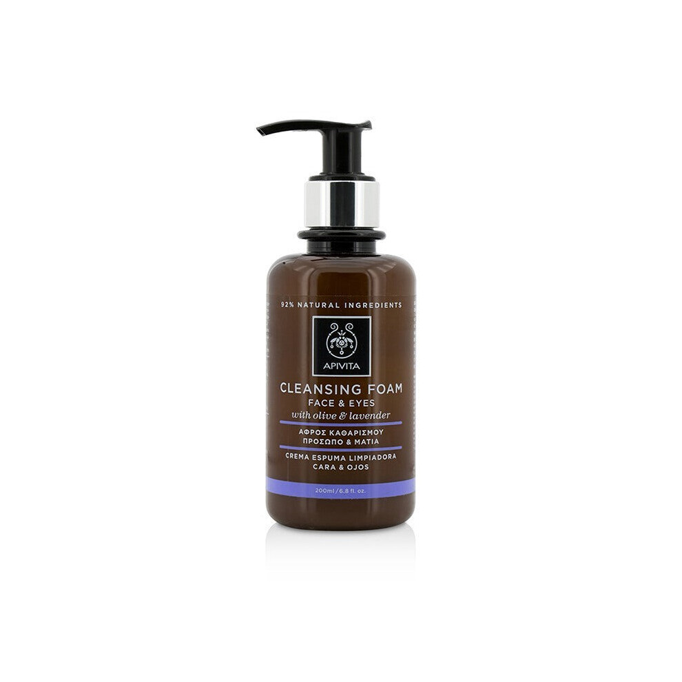 Apivita Cleansing Foam With Olive & Lavender For Face & Eyes 200Ml/6.8Oz