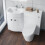 NES Home 1100mm LH White Basin Vanity Flat Pack WC Unit, Modern BTW Toilet  Dene 3