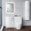 NES Home 1100mm LH White Basin Vanity Flat Pack WC Unit, Modern BTW Toilet  Dene 4