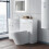 NES Home 1100mm LH White Basin Vanity Flat Pack WC Unit, Modern BTW Toilet  Dene 5