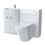NES Home 1100mm LH White Basin Vanity Flat Pack WC Unit, Modern BTW Toilet  Dene 6