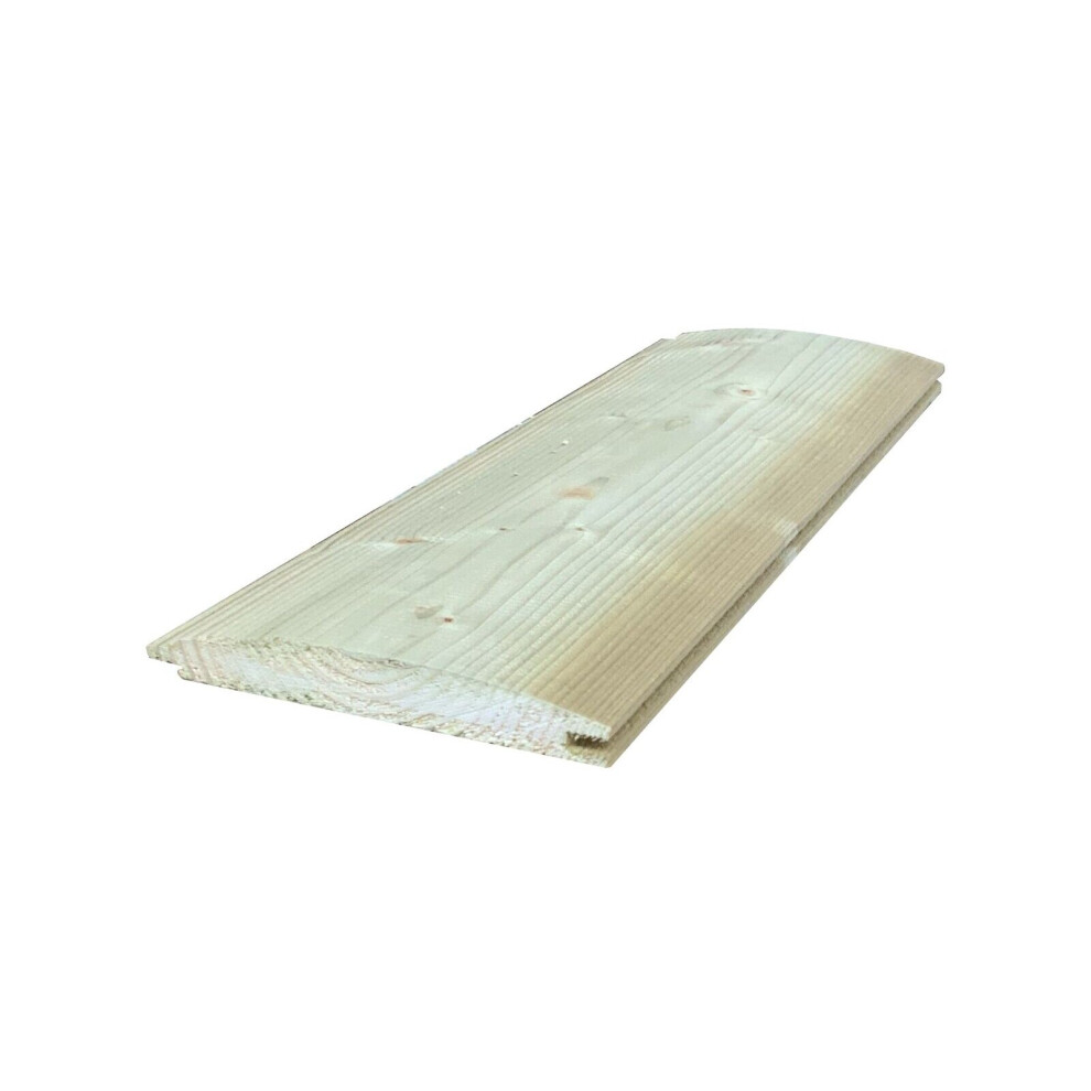 Spruce Cladding Loglap Cladding (L) 4.2m (W) 96mm (T) 19mm Pack of 6 pieces