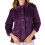 Slenderella (Plum, Large - UK 16/18) Slenderella Womens Button Up  Soft Fleece Waffle Detail Bed Jacket 1
