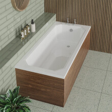 (1700x750mm) Aquariss Designer Square Single Ended Bath Straight Bathroom Bathtub
