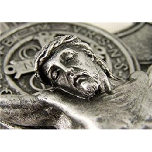 Roman Joseph Studio 10.25 Inch Tall ST Benedict Silver Crucifix 1