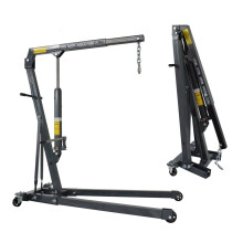 SwitZer 1 Ton Tonne Engine Crane Stand Hoist lift Jack Hydraulic Folding Grey