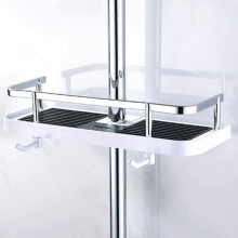 Adjustable Shower Shelf, Bathroom Storage Basket Hose Mounted