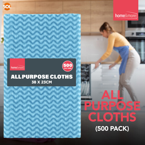 SOL 500pk All Purpose Cloths Multipack | Disposable Cloths for Cleaning 1