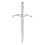 Saltire Broad Sword Silver Kilt Pin CK13 1