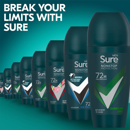 Sure (Buy 3 - Quantum Dry) Sure Men Antiperspirant Deodorant - 50ml 2
