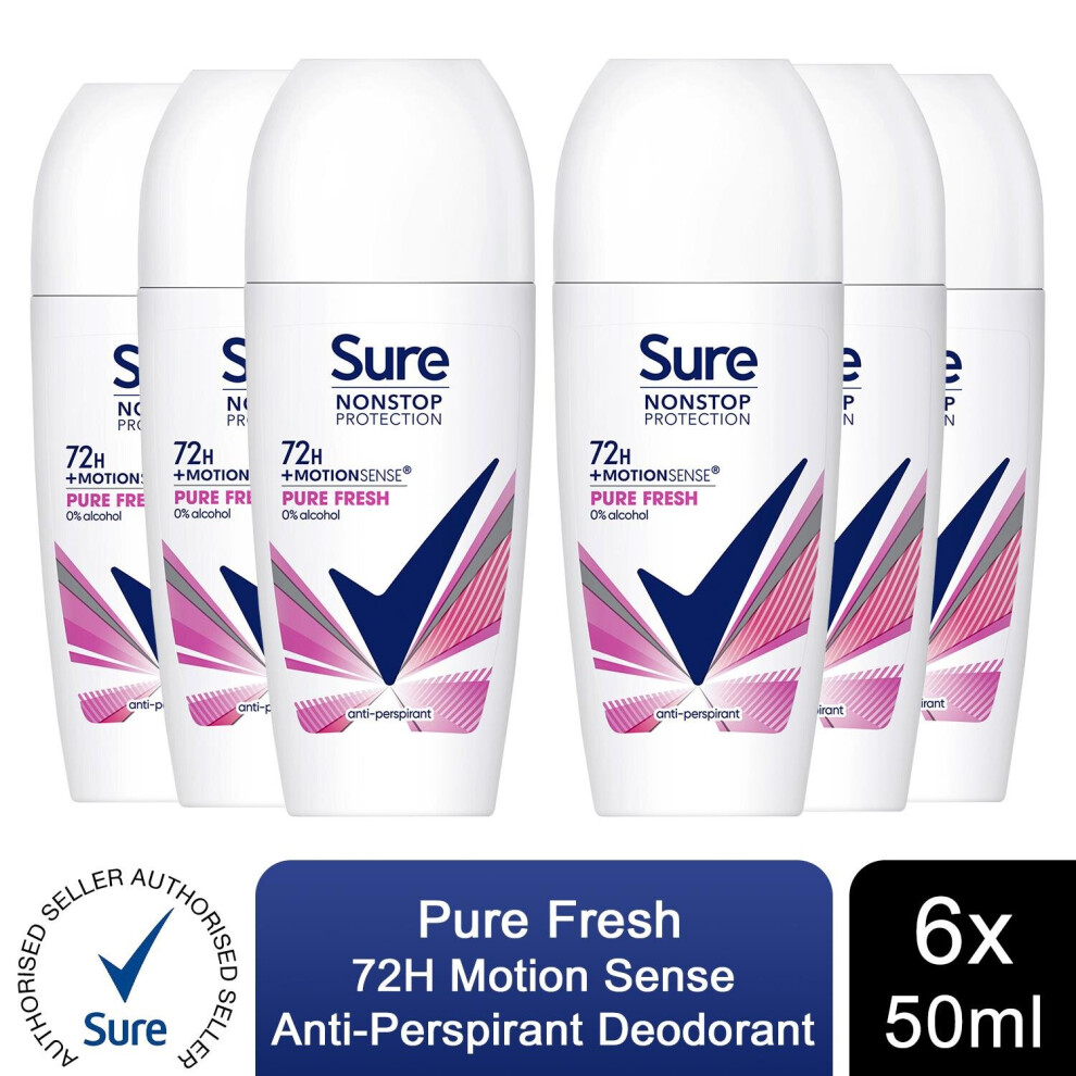 (Buy 6 - Pure Fresh) Sure Women Antiperspirant Deodorant - 50ml