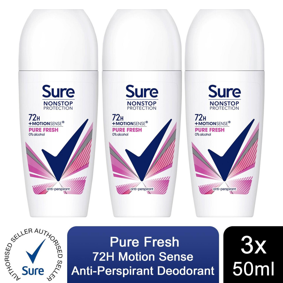 (Buy 3 - Pure Fresh) Sure Women Antiperspirant Deodorant - 50ml