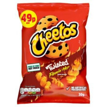 Cheetos Twisted Flamin Hot Snacks Crisps 30g X 30