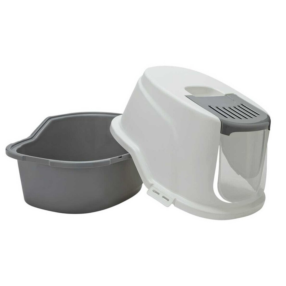 Home Front Opening Cat Litter Tray - Grey