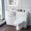 NES Home 1100mm Gloss White Basin Vanity Flat Pack Bathroom, WC Unit, BTW Toilet | Dene 1