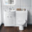 NES Home 1100mm Gloss White Basin Vanity Flat Pack Bathroom, WC Unit, BTW Toilet | Dene 2