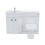 NES Home 1100mm Gloss White Basin Vanity Flat Pack Bathroom, WC Unit, BTW Toilet | Dene 7