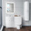 NES Home 1100mm Gloss White Basin Vanity Flat Pack Bathroom, WC Unit, BTW Toilet | Dene 4