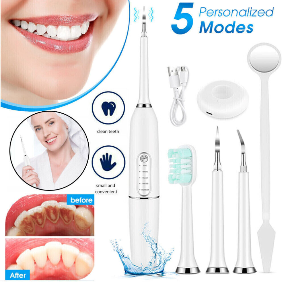 Flemye Electric Ultrasonic Tooth Cleaner Dental Scaler Stain Remover Teeth Cleaning
