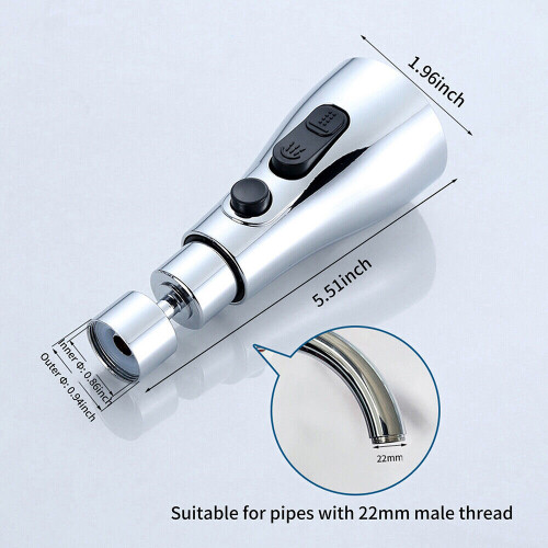 Kitchen Tap Spray Head Faucet Sprayer Attachment 3 Function Spray Head 1