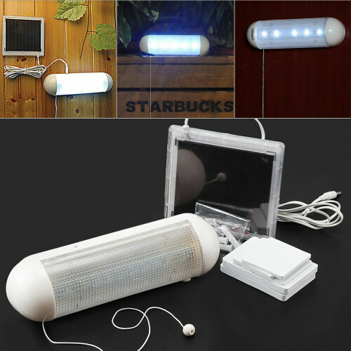 2x Solar Powered LED Light Rechargeable Garage Shed Light Garden 2