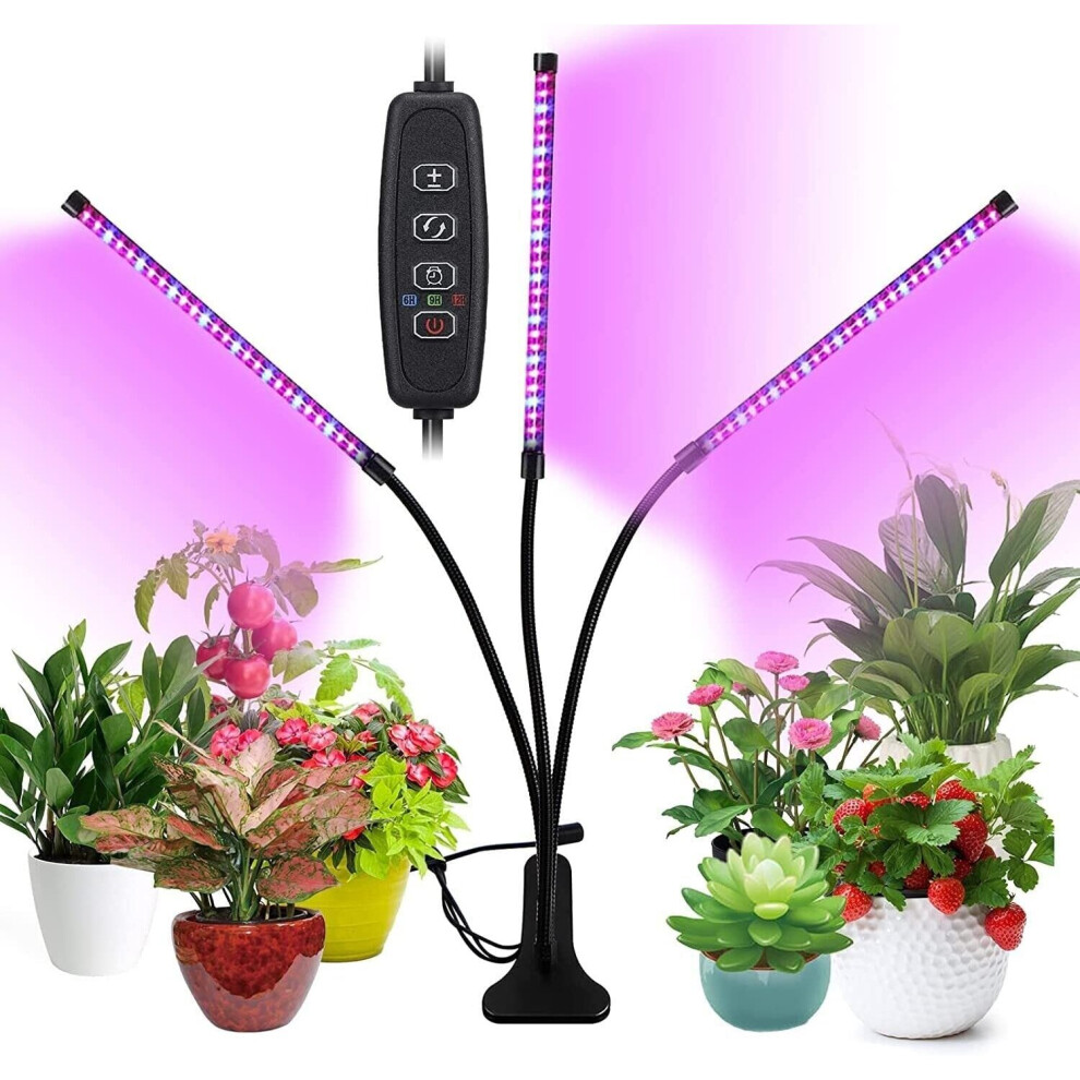 Grow Lights for Indoor Plants 80 LED Plant Lamp with 3 Heads