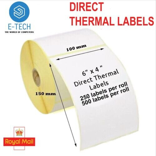 (10 Role) 4X6"Royal Mail Thermal Printer 500 Labels Per Roll 1