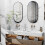(Rectangular?1000*500mm?) Modern Metal Framed Vanity Decorative Mirror 3