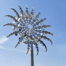 (NO.01) Unique and Magical Metal Windmill, 3D Wind Power Metal Wind Rotating Windmill