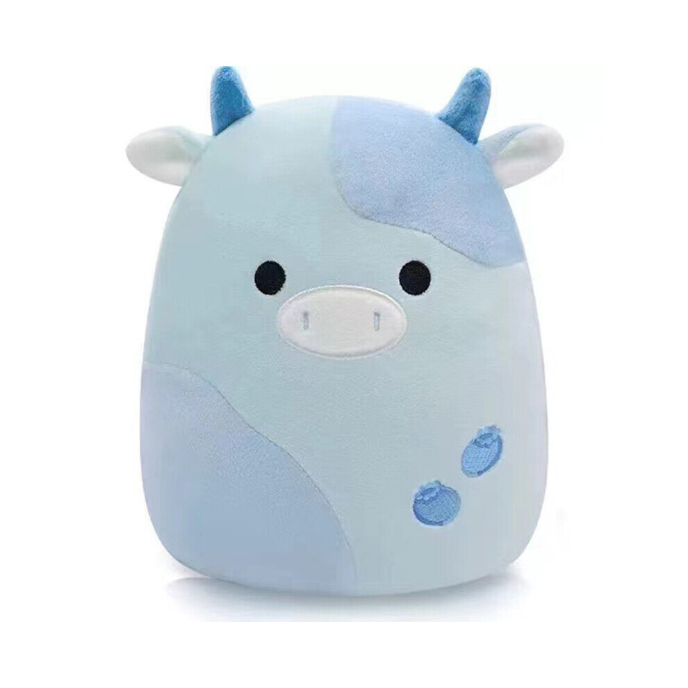 ( Cow) Squishmallow Stuffed Toy Cow Plush Doll Animal Pillow Birthday Gift Home Decor Blue
