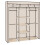 Folding Wardrobe Fabric Closet Clothes Storage Organiser Beige 4