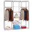 Folding Wardrobe Fabric Closet Clothes Storage Organiser Beige 3