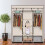 Folding Wardrobe Fabric Closet Clothes Storage Organiser Beige 2